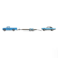 Plymouth GTX with Dodge D-200 & Flatbed Trailer