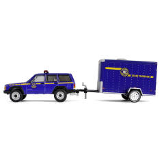 Cherokee with Small Cargo Trailer