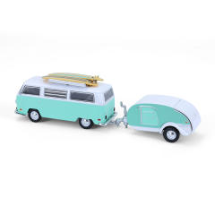 Type 2 with surfboards and Teardrop Trailer