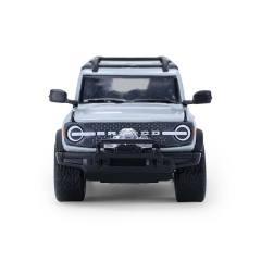 Bronco 4-Door Badlands in Cactus Grey with Utility Trailer and Motorcycle