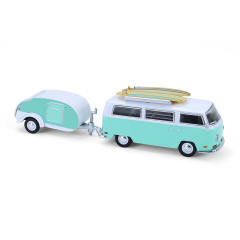 Type 2 with surfboards and Teardrop Trailer
