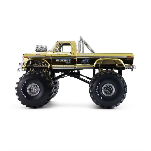 F-250怪兽卡车 - 粉碎王者系列 - 大脚怪1号50周年纪念版 - 金色电镀涂装（含鲍勃·钱德勒人偶限量版）