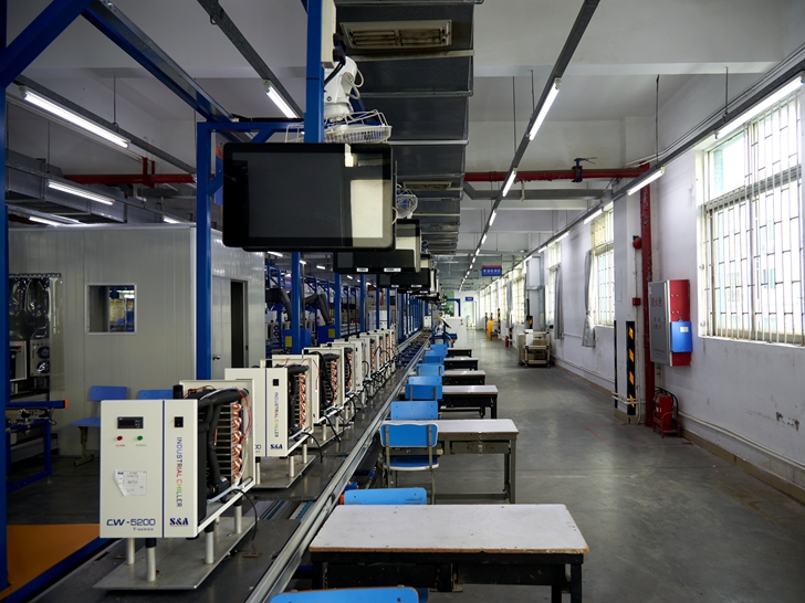 纽扣厂专用激光纽扣打标机CW-5200冷水机，水温怎么调？