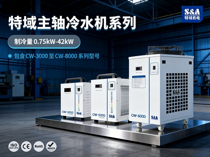 主轴冷水机为什么必不可少?特域CW系列主轴冷水机低、中、高功率段全解析