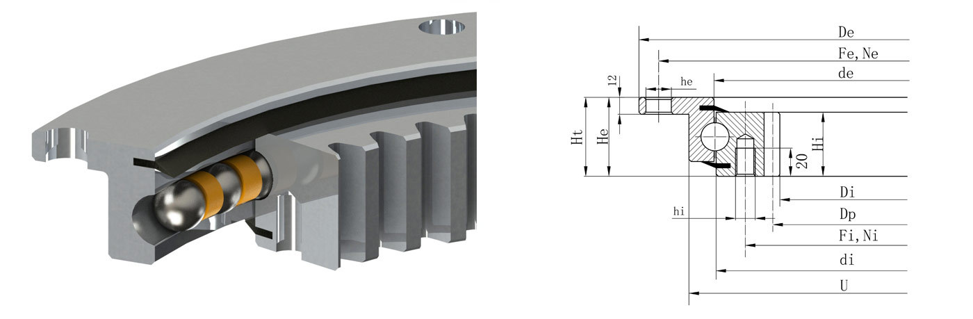 Flange Type Slewing Ring （internal gear）