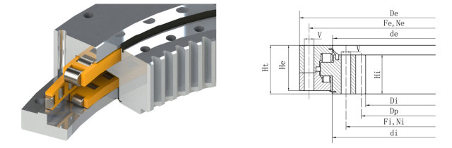 Three-row Roller Slewing Ring (internal gear)