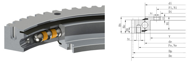 Flange Type Slewing Ring （external gear）