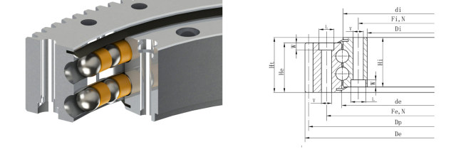 Double Row Ball Slewing Ring （external gear）