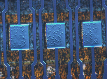 COG conductive particle indentation detection