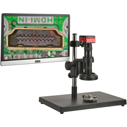 13X-111X HD Industrial Electron Microscope 4K HD Measurement Camera