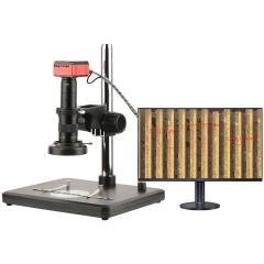 23X-174X HD Measurement Electron Microscope,Continuous Zoom Lens,Base with LED light source