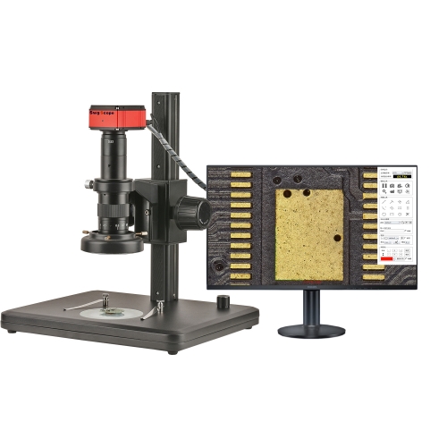23X-174X HD Industrial Electron Microscope,4K Measurement Camera,Base with LED light source