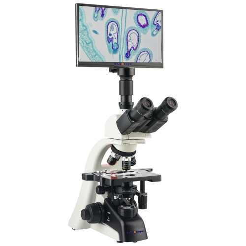 40X-1600X Electron Compound Lab Microscope 5 Million Pixels 11.6-inch HD Display