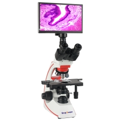 40X-1600X生物实验室电子显微镜 500万像素11.6寸高清显示器