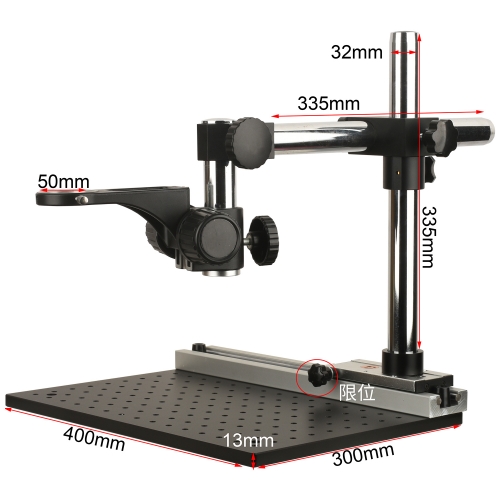 Microscope optical platform universal bracket,Lens Frame 50mm,Slider travel:230mm