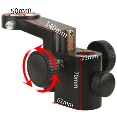 显微镜聚焦支架 62mm升降范围 中心距离140mm 立柱孔径25mm