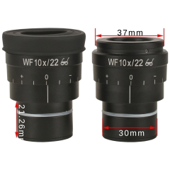 Large Field Wide-Field Microscope Eyepiece WF10X/22 Interface size 30mm Adjustable Diopter