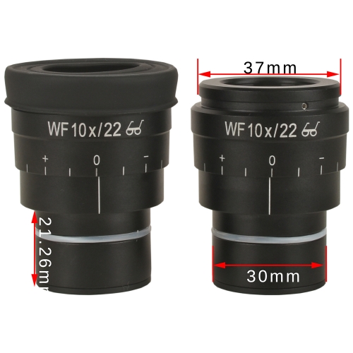 Large Field Wide-Field Microscope Eyepiece WF10X/22 Interface size 30mm Adjustable Diopter